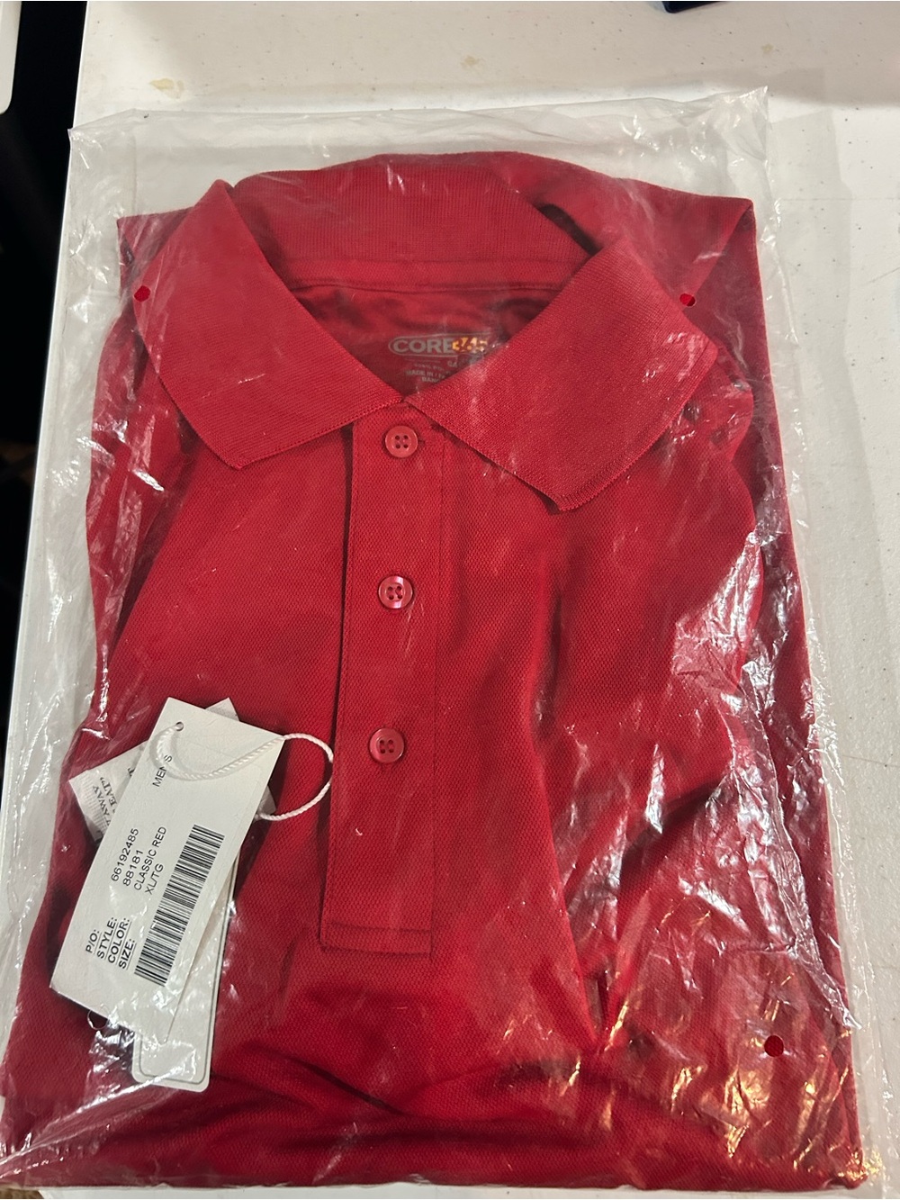 CORE 24 Men’s Red Polo - Short Sleeve Classic